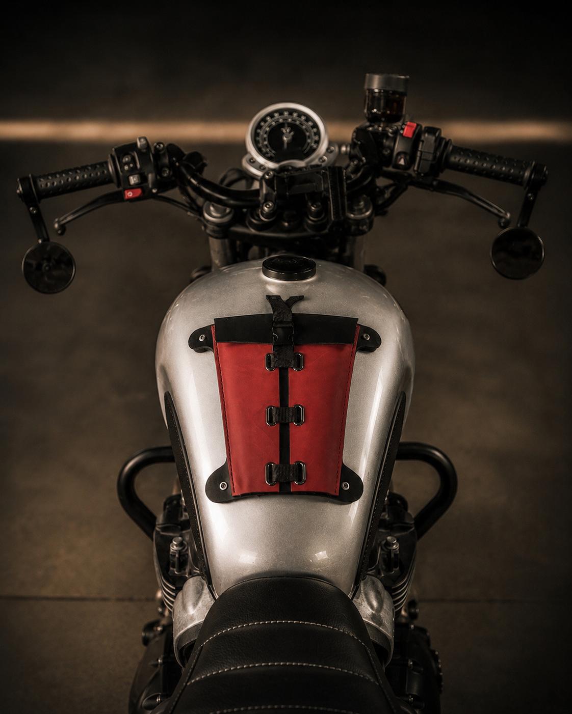 TankPack on a motorcycle tank